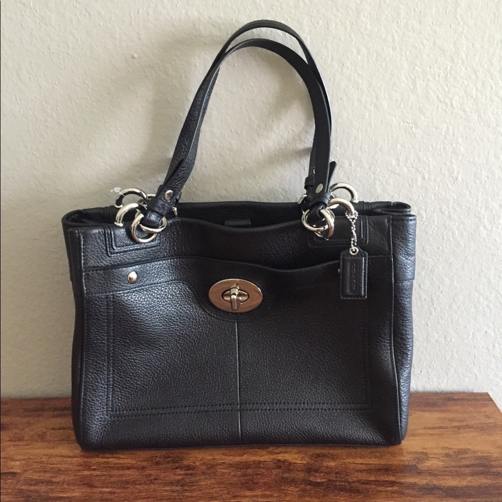 Brand new with tags Leather Black Coach Purse
